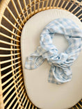 Load image into Gallery viewer, Mini & Me Bamboo Muslin Wrap Blue Gingham