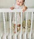 Load image into Gallery viewer, Mini & Me Cot Sheet Nude Gingham