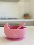 Load image into Gallery viewer, Mini & Me Wave Bowl & Spoon Guava