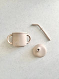 Load image into Gallery viewer, Mini & Me Transitional Straw Sippy Cup Almond