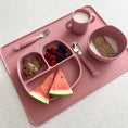 Load image into Gallery viewer, Mini & Me Wave Bowl & Spoon Guava