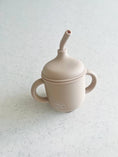 Load image into Gallery viewer, Mini & Me Transitional Straw Sippy Cup Almond