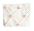 Load image into Gallery viewer, Pom Pom Baby Blanket Ivory Pink
