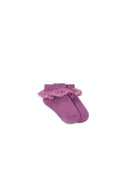 Load image into Gallery viewer, Frill Ankle Sock - Berry Jam