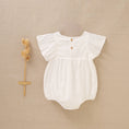Load image into Gallery viewer, Short Sleeve Baby Girl's Frog with Flower Embroidery