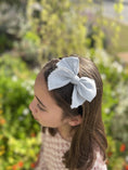 Load image into Gallery viewer, Mini & Me Fable Bow Headband Sky