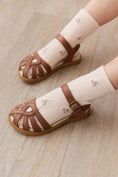Load image into Gallery viewer, Jacquard Floral Sock - Cherry Love Blush - Mimi et Lion