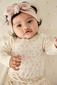 Load image into Gallery viewer, Organic Cotton Long Sleeve Bodysuit - Rosalie Floral Mauve - Mimi et Lion