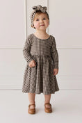 Load image into Gallery viewer, Organic Cotton Tallulah Dress - Mini Gingham Bistre - Mimi et Lion
