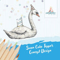 Load image into Gallery viewer, Swan Cake Topper - Mimi et Lion