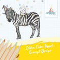 Load image into Gallery viewer, Zebra Cake Topper - Mimi et Lion
