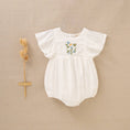 Load image into Gallery viewer, Short Sleeve Baby Girl's Frog with Flower Embroidery