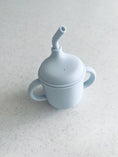 Load image into Gallery viewer, Mini & Me Transitional Straw Sippy Cup Ice Blue
