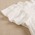 Load image into Gallery viewer, Short Sleeve Baby Girl's Frog with Flower Embroidery
