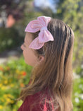 Load image into Gallery viewer, Mini & Me Velvet Fable Bow Headband Pink
