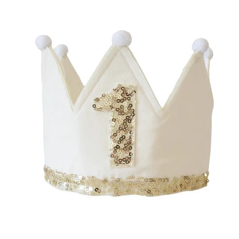 1st Baby Birthday Crown Ivory - Mimi et Lion