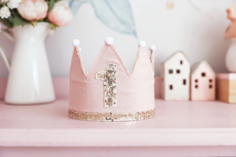 1st Baby Birthday Crown Pink - Mimi et Lion