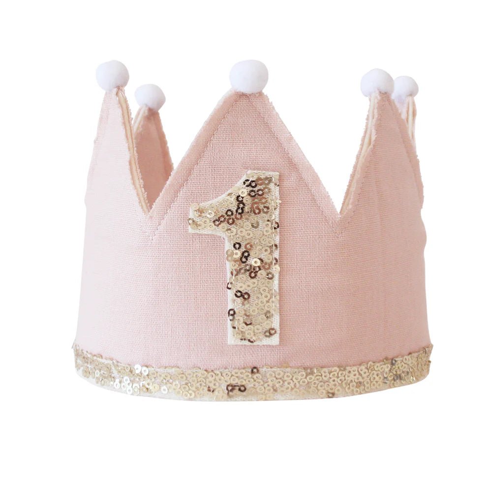 1st Baby Birthday Crown Pink - Mimi et Lion