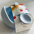 Load image into Gallery viewer, Mini & Me Wave Bowl & Spoon Ice Blue
