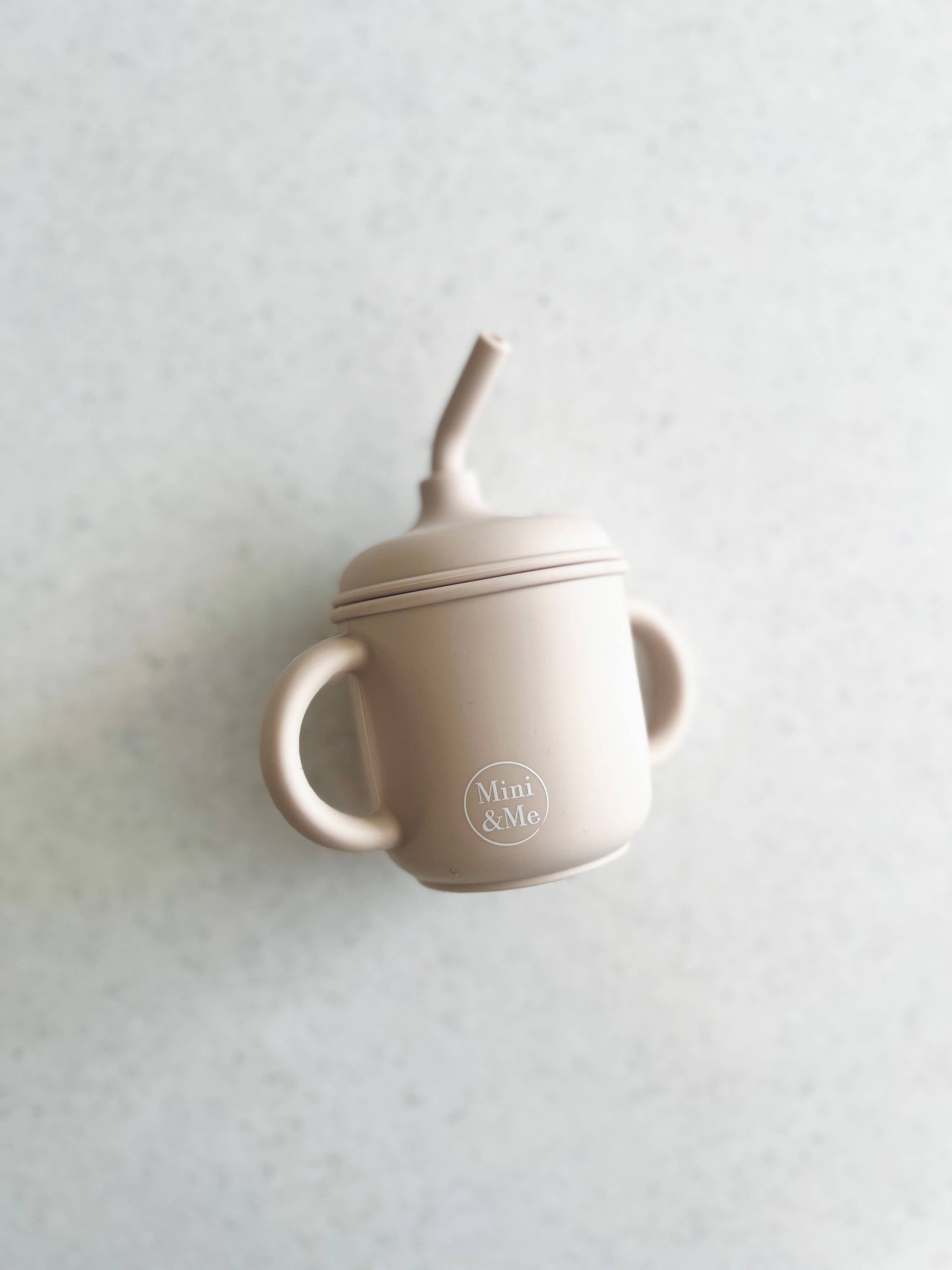 Mini & Me Transitional Straw Sippy Cup Almond