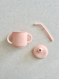 Load image into Gallery viewer, Mini & Me Transitional Straw Sippy Cup Marshmallow
