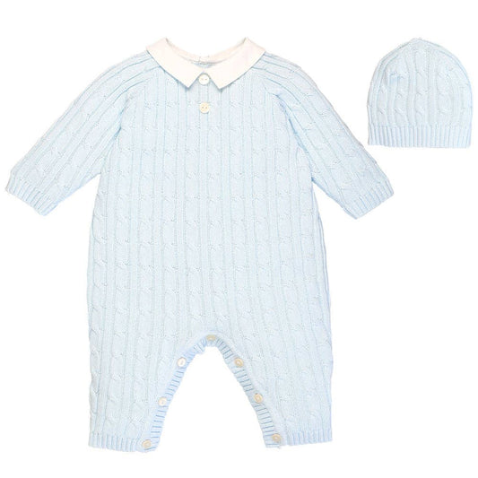 Ronnie Knit Boys All in One & Hat Set