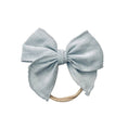 Load image into Gallery viewer, Mini & Me Fable Bow Headband Sky
