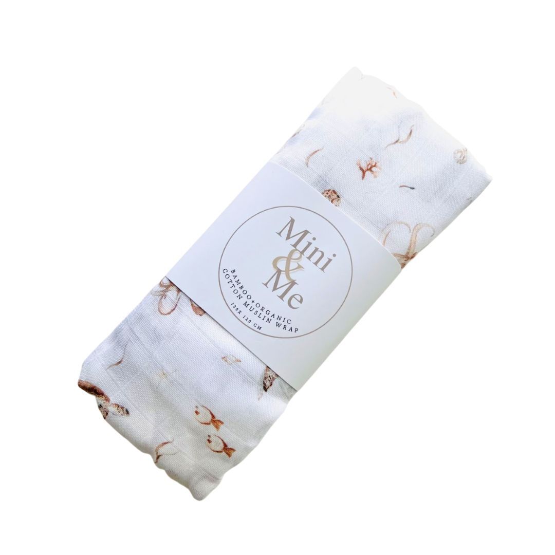 Mini & Me Bamboo Muslin Wrap Oceania