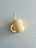 Load image into Gallery viewer, Mini & Me Transitional Straw Sippy Cup Custard
