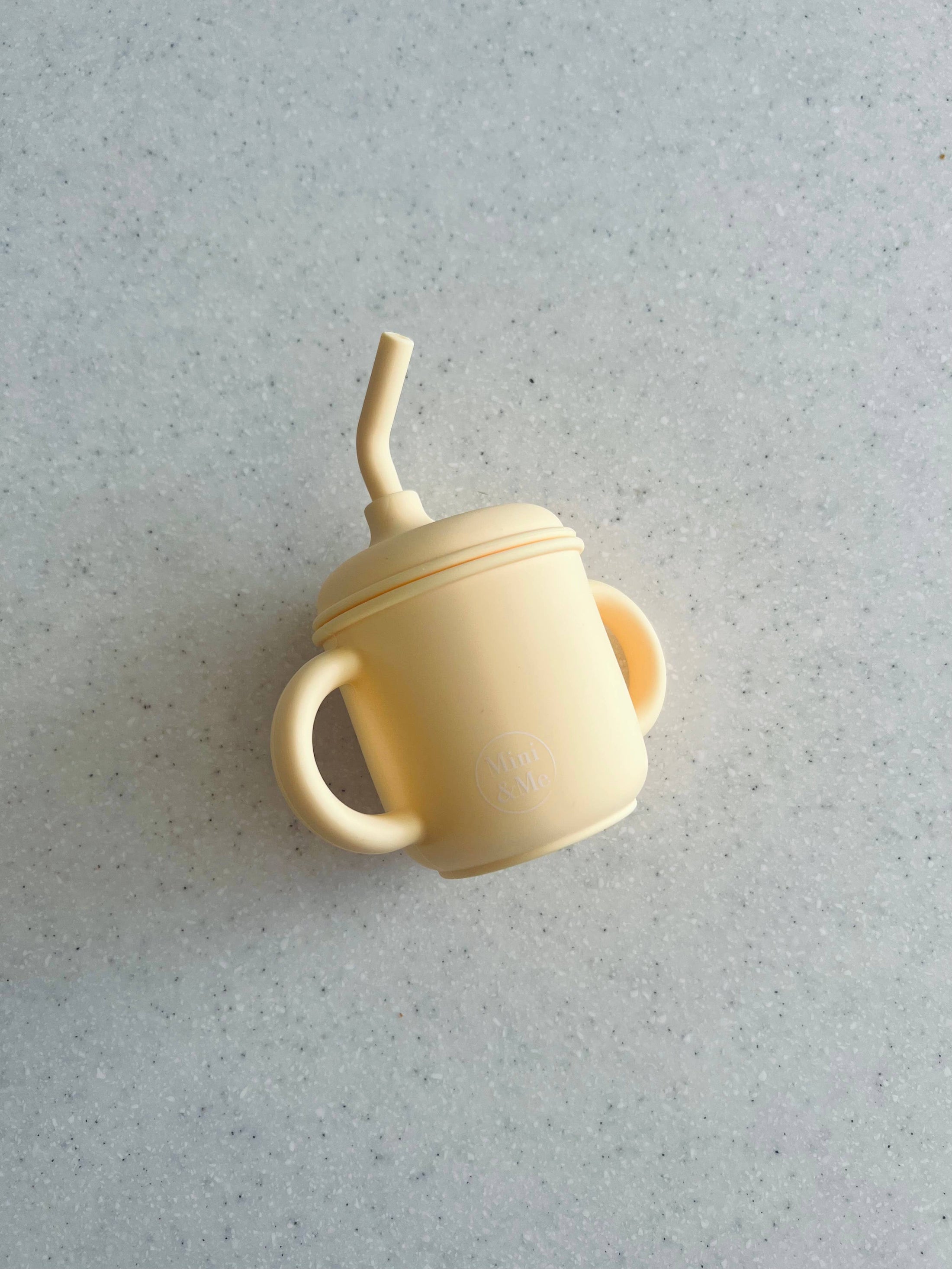 Mini & Me Transitional Straw Sippy Cup Custard