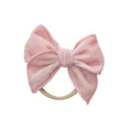 Load image into Gallery viewer, Mini & Me Velvet Fable Bow Headband Pink
