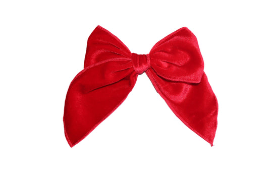 Betty Bow Hair Clip - Christmas Red