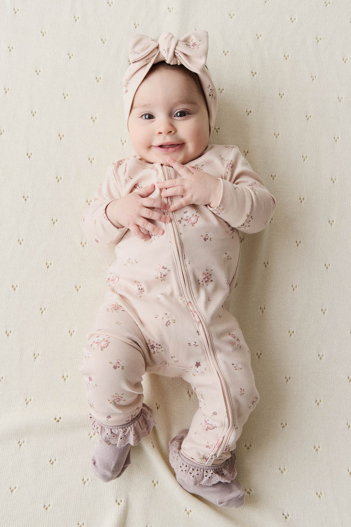 Organic Cotton Frankie Onepiece - Petite Fleur Soft Peony