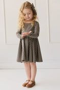 Load image into Gallery viewer, Organic Cotton Tallulah Dress - Mini Gingham Bistre
