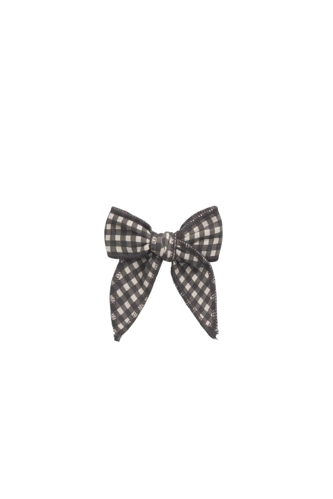 Organic Cotton Bow - Mini Gingham Bistre