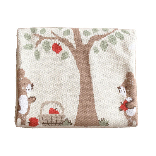 Teddy Bears Picnic Baby Blanket Natural