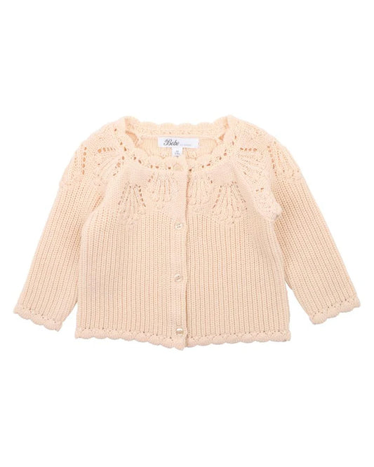 DOUBLE CREAM KNITTED CARDIGAN