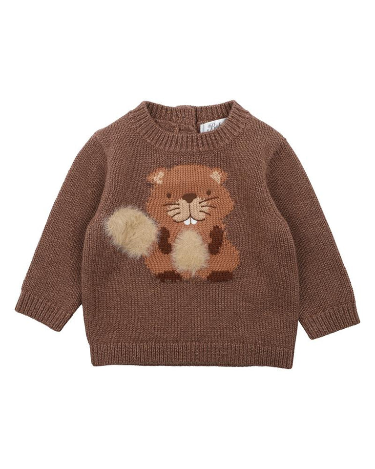 MYLES BEAVER KNITTED JUMPER