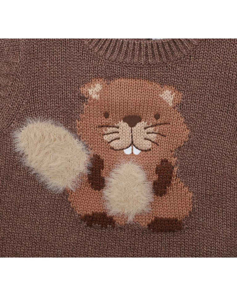 MYLES BEAVER KNITTED JUMPER