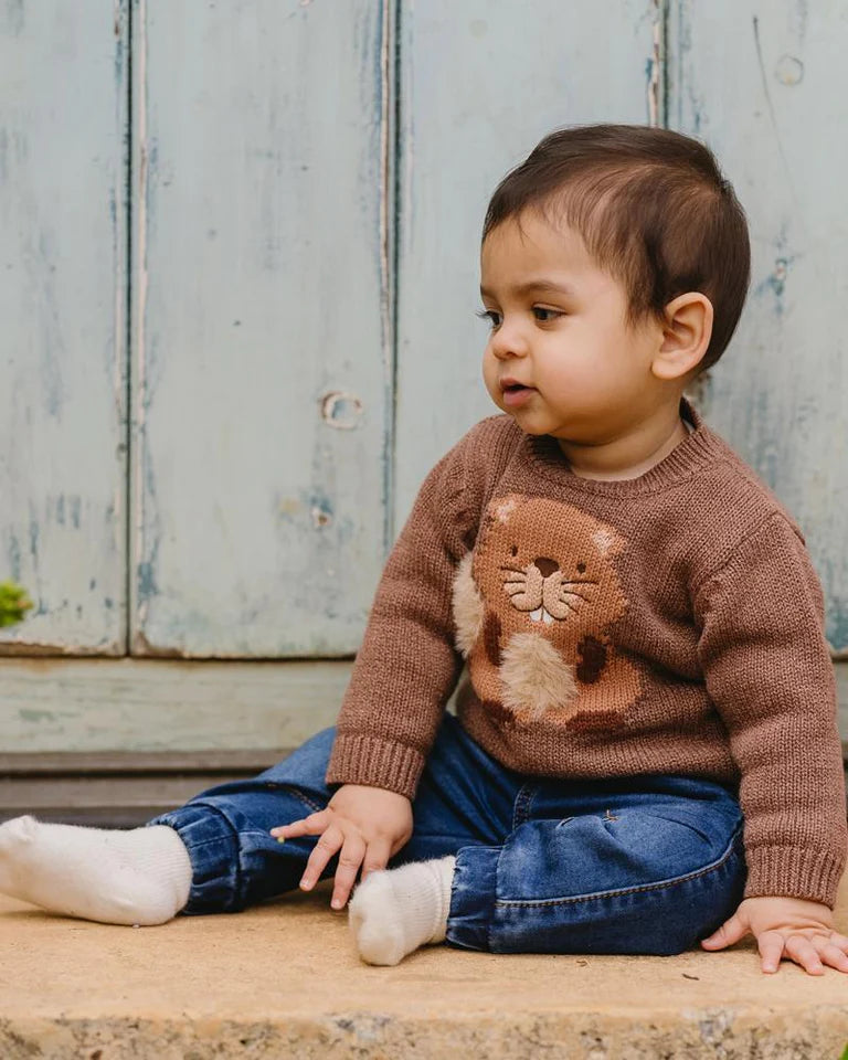 MYLES BEAVER KNITTED JUMPER