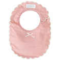 Load image into Gallery viewer, Scallop Edge Bib Pink with Ivory Spot
