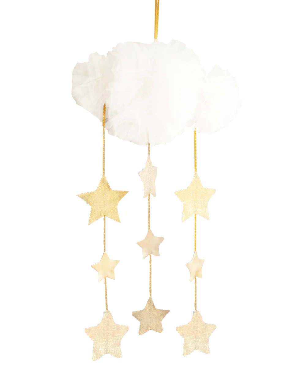 Tulle Cloud Mobile - Ivory & Gold