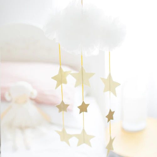 Tulle Cloud Mobile - Ivory & Gold