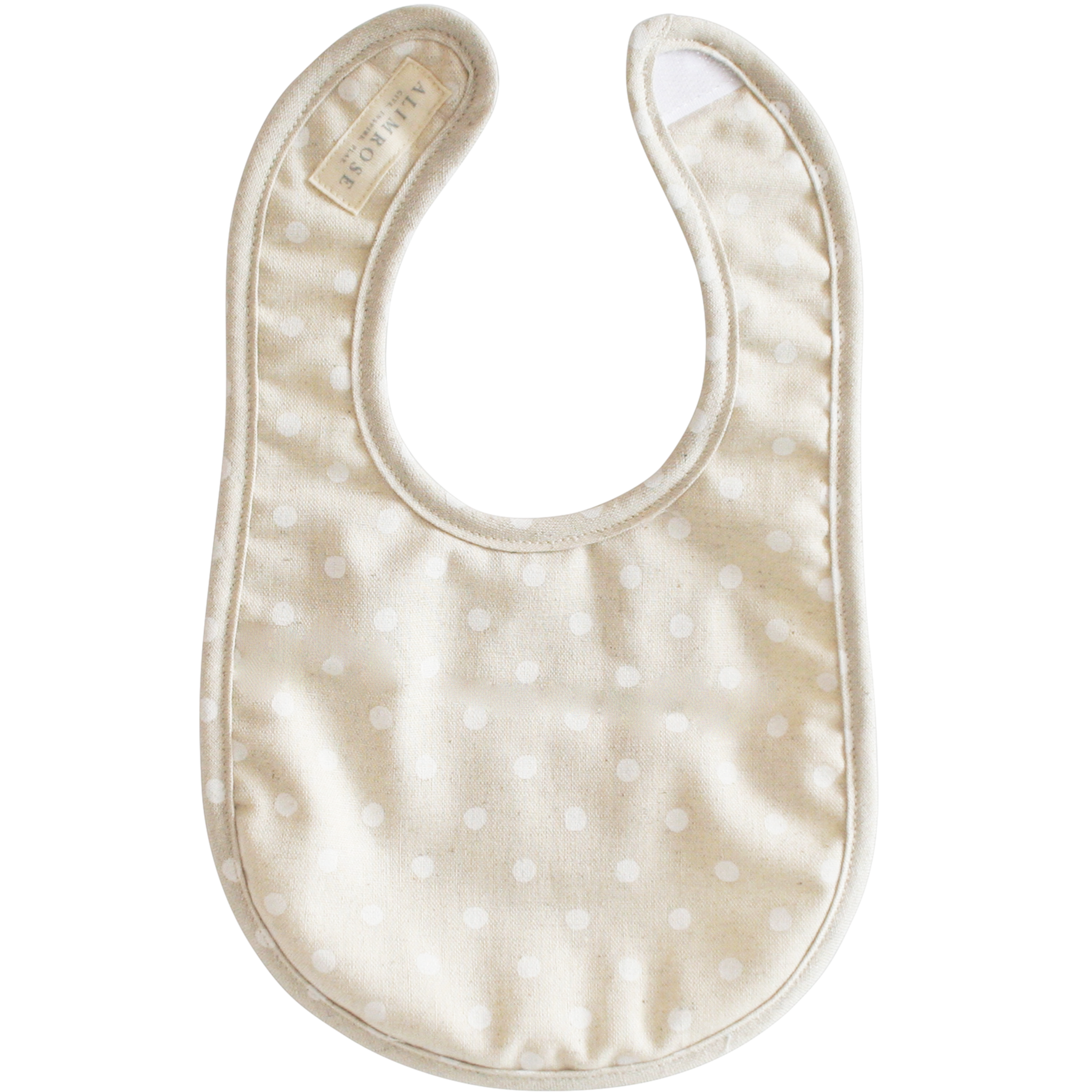 Bib - Linen White Spot