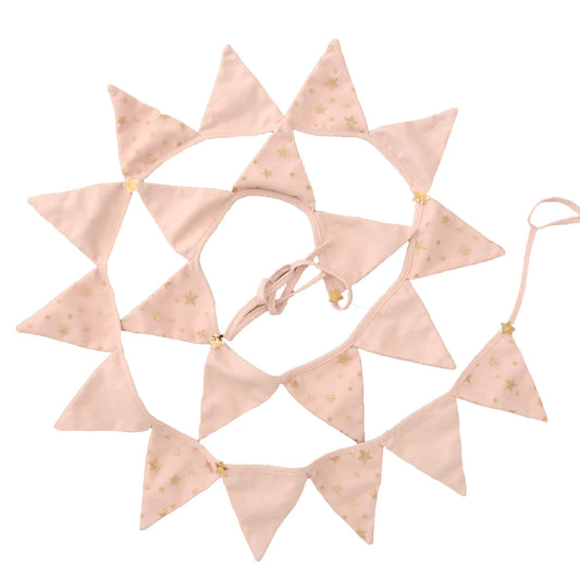 Starry Night Bunting Pink Gold 250cm