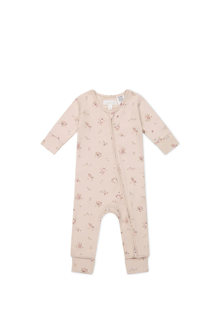 Organic Cotton Frankie Onepiece - Petite Fleur Soft Peony