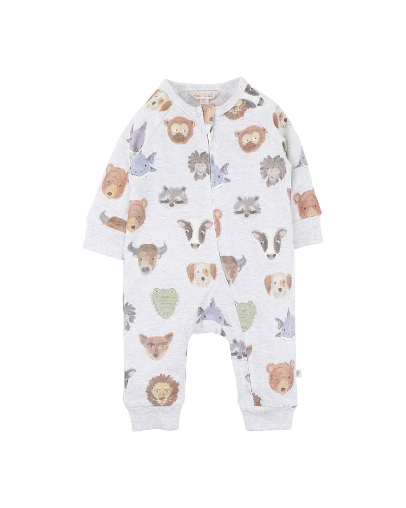 WILDLINGS PRINT LONG SLEEVE ZIPSUIT