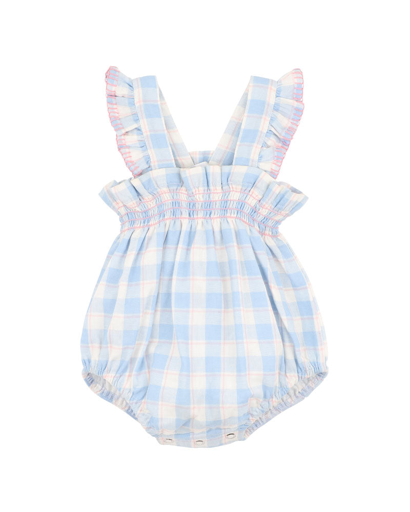 BONNIE CHECK ORGANIC BODYSUIT
