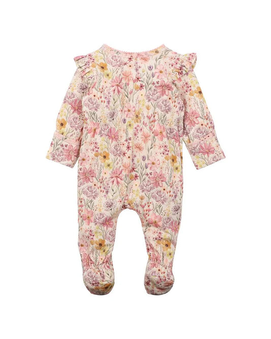 THEA PRINT LS ZIP ONESIE