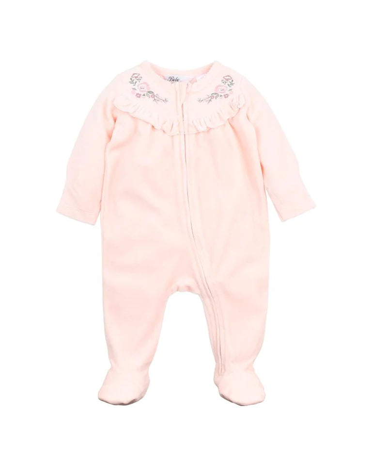 THEA VELOUR LS ZIP ONESIE